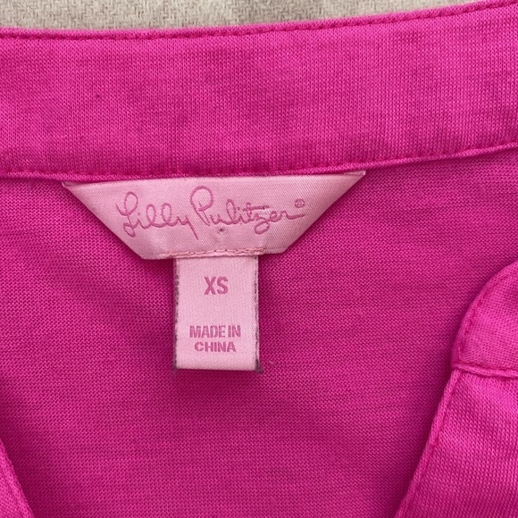 Lilly Pulitzer Hot Pink Cotton Mini Dress. Size Extra Small - Picture 6 of 12